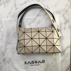 Bao Bao Issey Miyake Beige Boston Matte Bag